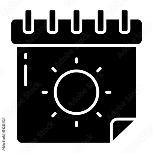 Modern design icon of summer calendar having editable quality