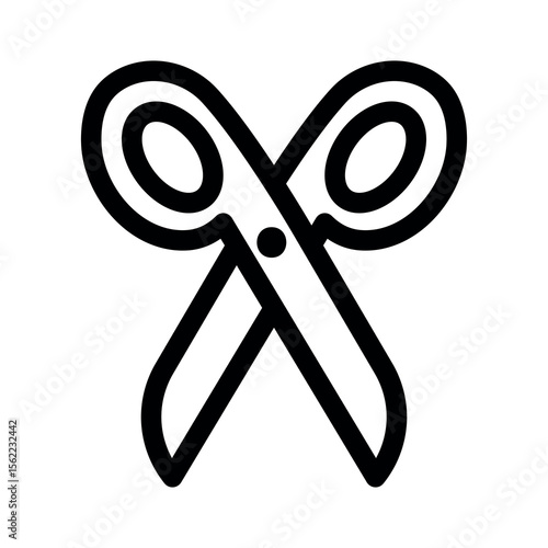 Scissors line icons.School supplies. Simple vector symbol used for school, travel, or education themes. Clean linear design, editable stroke, isolated on white.