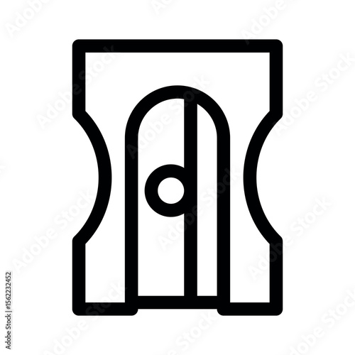 Sharpener line icons.School supplies. Simple vector symbol used for school, travel, or education themes. Clean linear design, editable stroke, isolated on white.