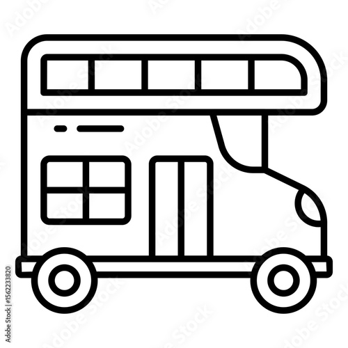A perfect design icon of double decker bus