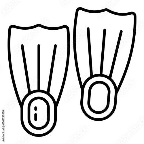 Premium download icon of scuba fins