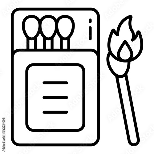 Trendy design icon of matchstick