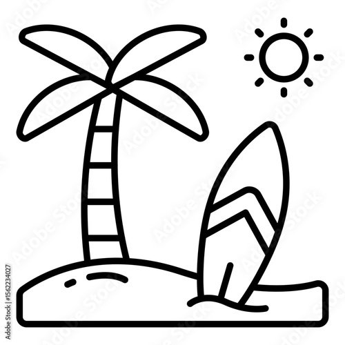 Trendy design icon of palm tree