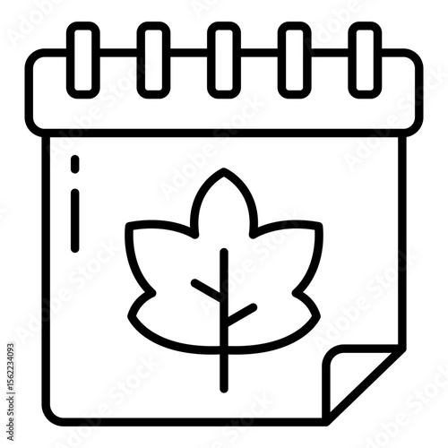 Modern design icon of autumn calendar having editable quality