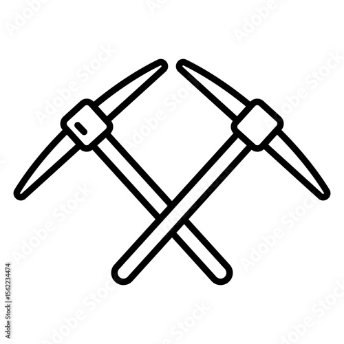 Modern design icon of pickaxe