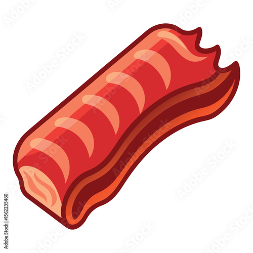 Vector Butcher Style Meat Piece