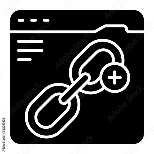 An icon design of linked website