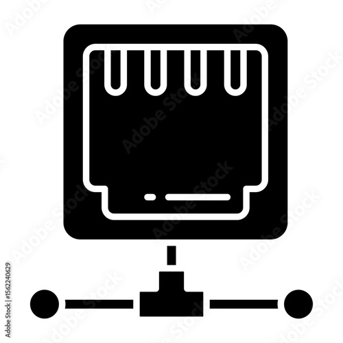 Perfect design icon of ethernet port