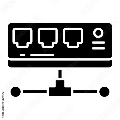 Perfect design icon of ethernet ports