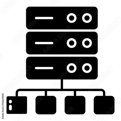 An icon design of server network