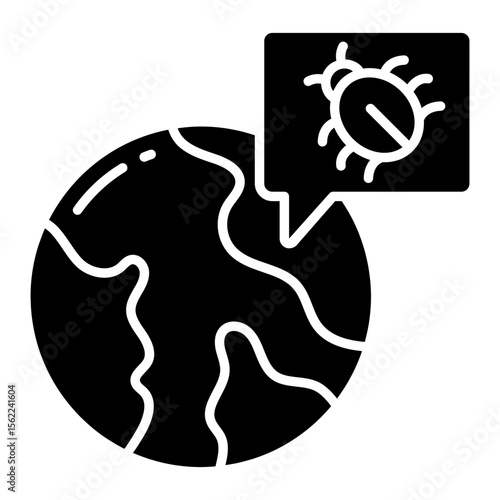 Editable design icon of global chat bug