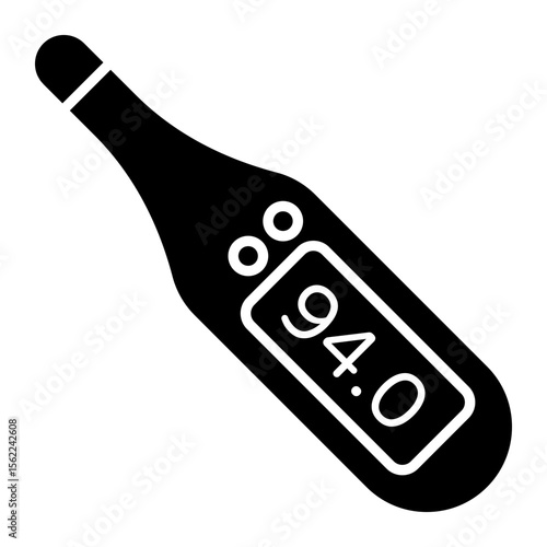 An editable design icon of digital thermometer