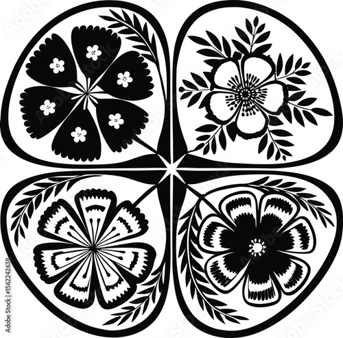 Abstract floral ornament