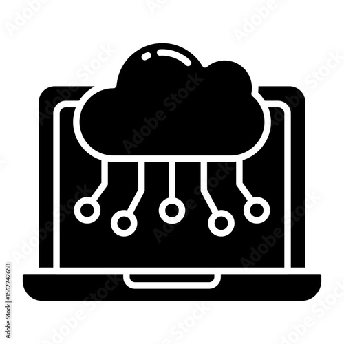 Premium download icon of cloud networking