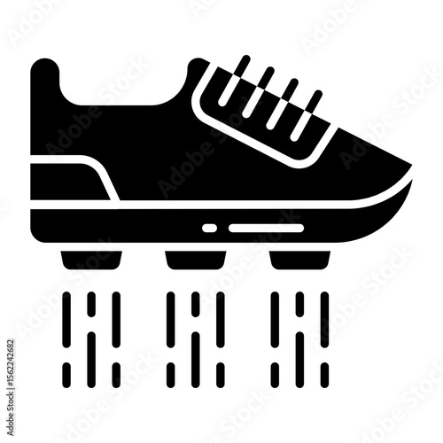 A modern design icon of flying shoe
