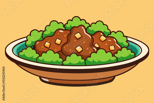Savory Beef Broccoli Stir Fry Dish asian food cuisine