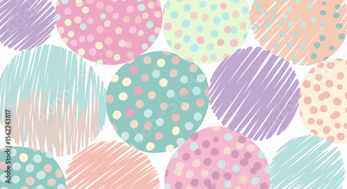 Pastel Circles Pattern Background Colorful Abstract Design with Soft Textures