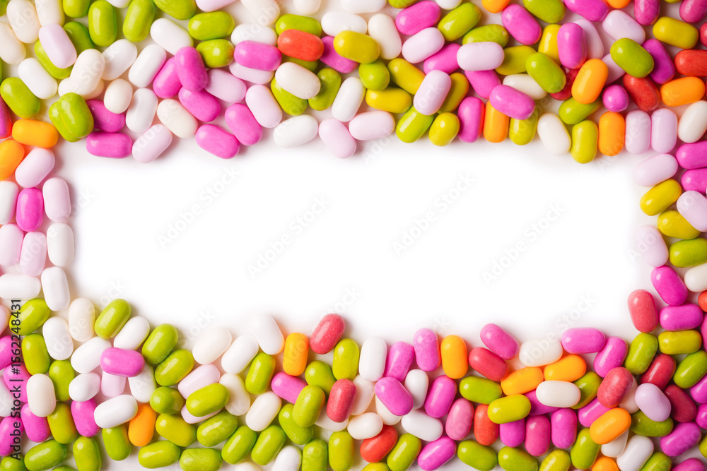 Sweet multicolored candies isolated on white background. Sweet multicolored candies isolated on white background.