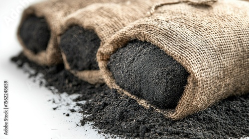 Garden soil bags on a white background, ideal for gardening, planting, and outdoor care visuals.