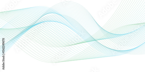 Abstract wave element for design. Digital frequency track equalizer. Stylized line art background. Vector illustration. Wave with lines created using blend tool