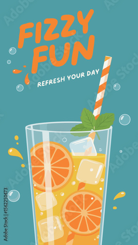 Fizzy Fun Refresh Your Day with Orange Drink