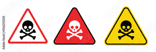 triangular caution signs vector illustration isolated on white background