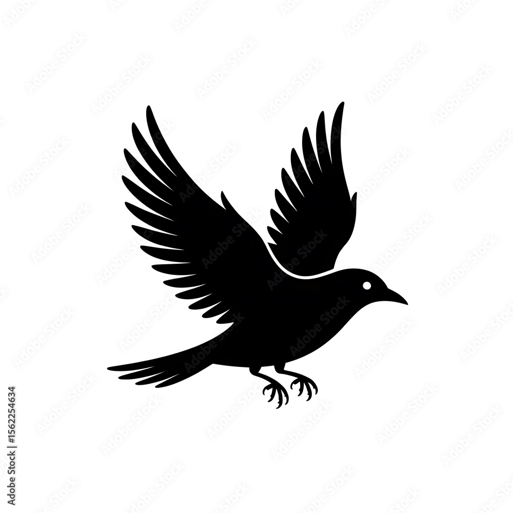 Obraz premium Flying Bird Silhouette