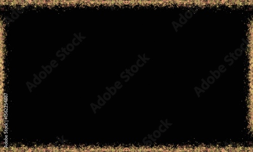 Luxury Gold Glitter With Bokeh Frame Border