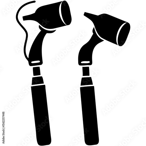 Creative Otoscope Vector Illustration | Medical Device Icon for Ear Examination, ENT Tools, and Healthcare Design