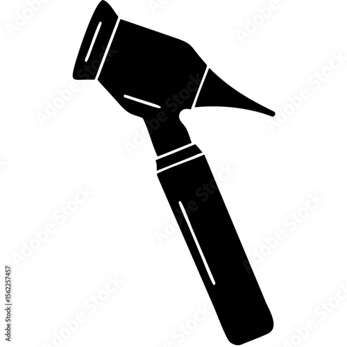 Creative Otoscope Vector Illustration | Medical Device Icon for Ear Examination, ENT Tools, and Healthcare Design