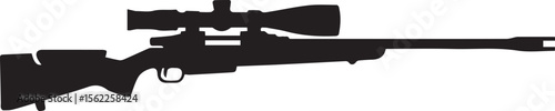 Gun silhouette vector with isolated sharp blade and steel handle