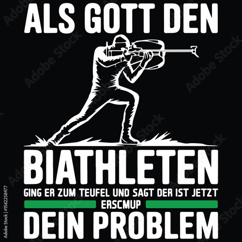 Als gott den biathleten Graphic design for Baithlon lovers