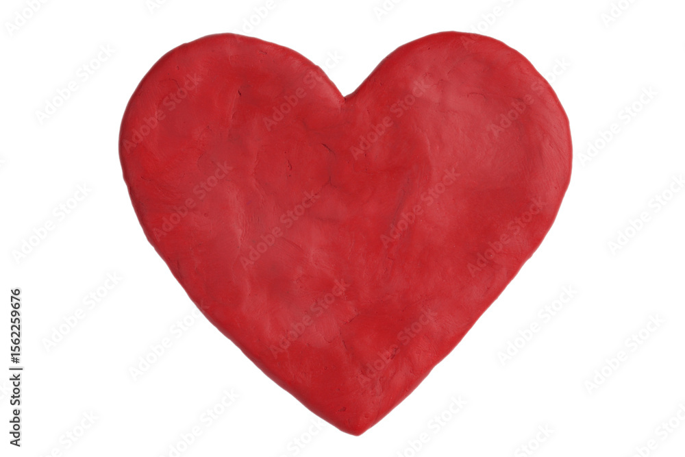 Fototapeta premium Heart, fashioned from red clay.