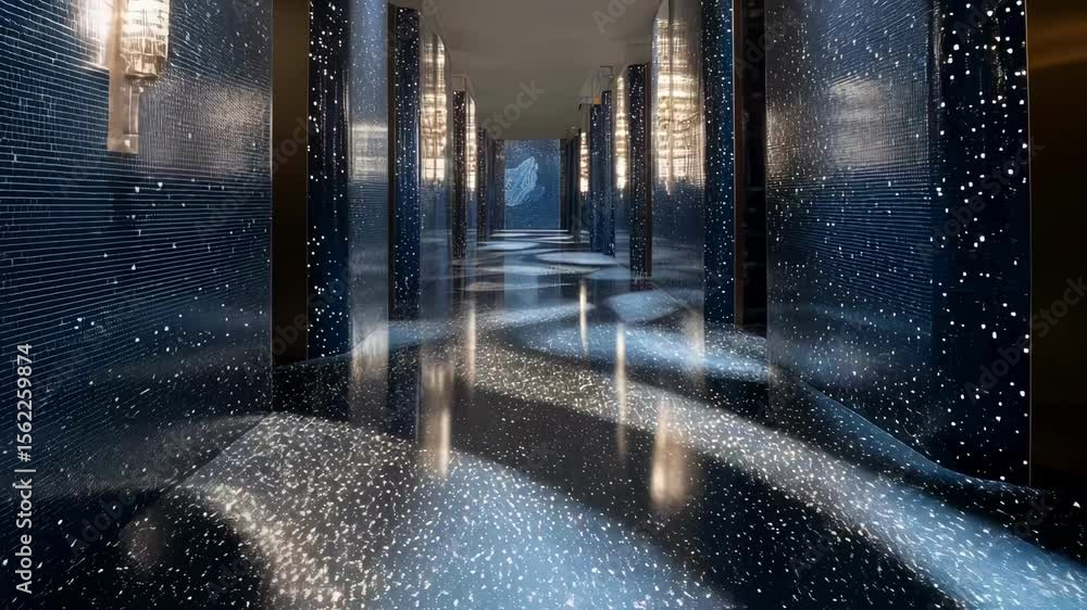 A dazzling expanse of shimmering speckles le and dance against an onyx backdrop creating an ethereal pathway through the boundless depths of the Stardust Voyage.