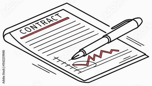 Contract agreement signing legal document pen paperwork signature deal