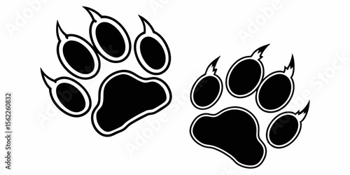 Download animal paw print vector illustration for free design needs