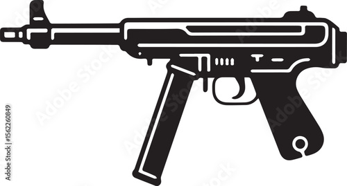 Pistol and bullets vector illustration for your projects