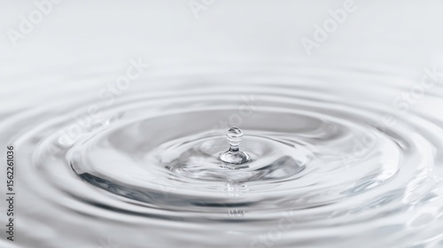 The water droplet creating ripples on a calm surface.