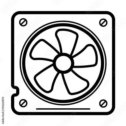 computer fan – vector icon