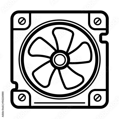 computer fan – vector icon