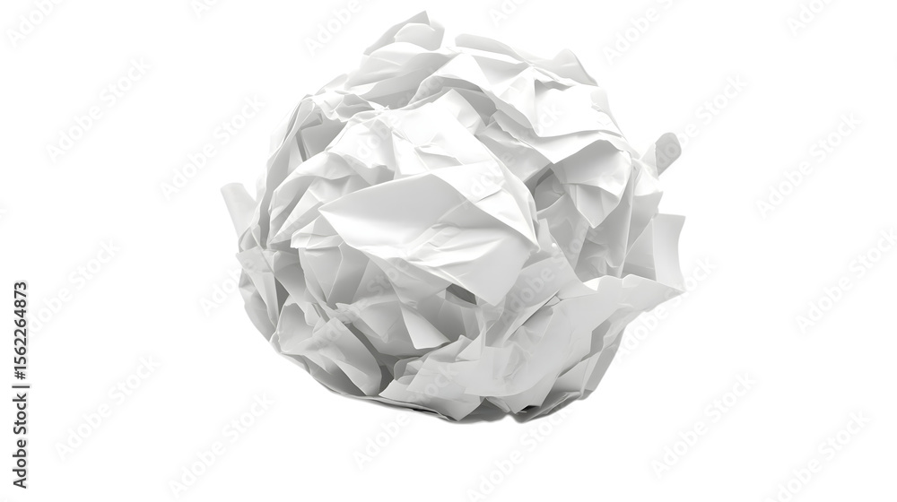 Fototapeta premium crumpled paper ball isloated on white background