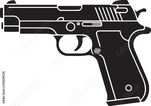 A firearm, whether a gun or pistol, accompanied by bullets, is commonly used for sport, defense, or training purposes