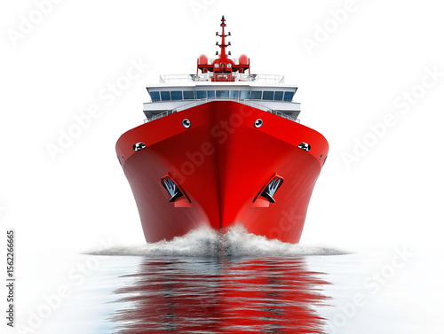 Commerical cruise ship isolated