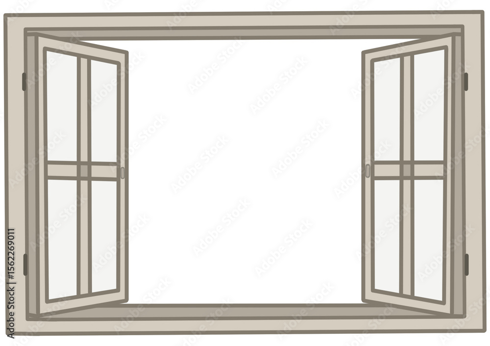 Obraz premium window on white background