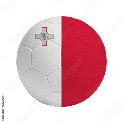 Soccer ball with flag of Malta