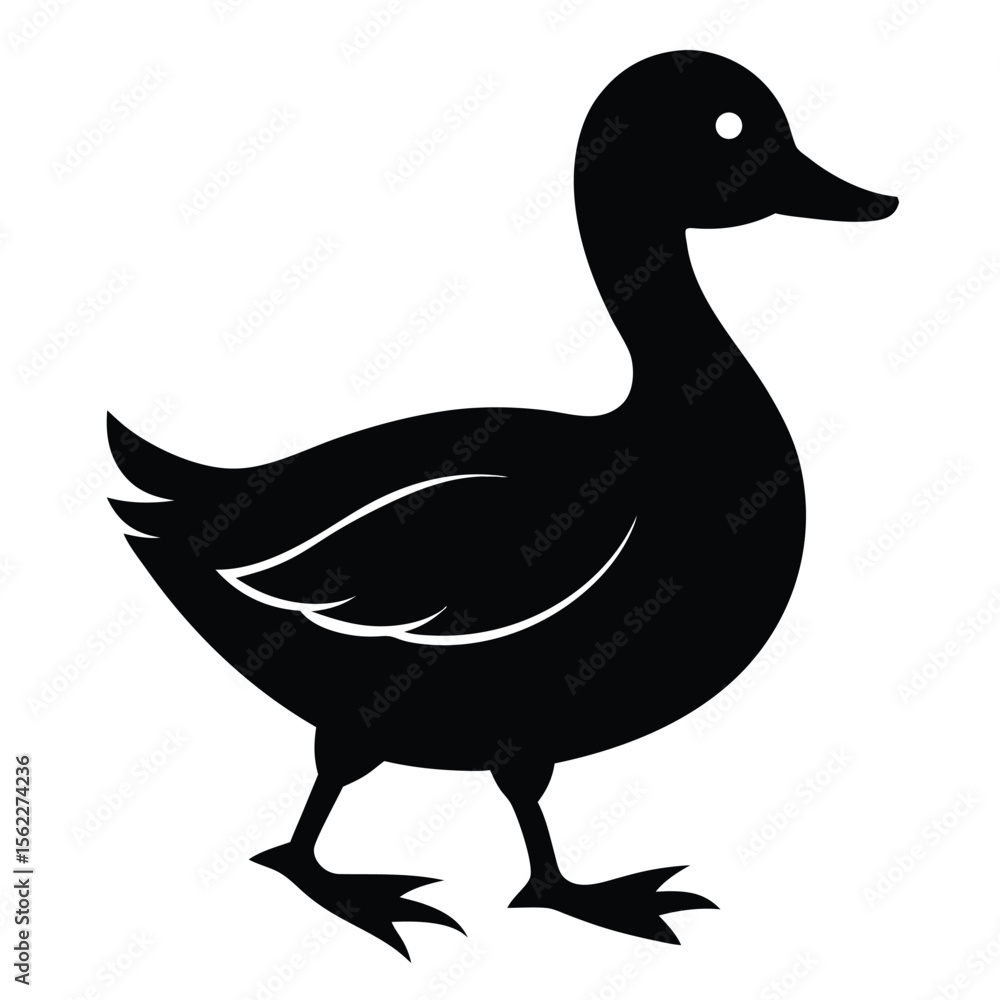 Silhouette of a Duck Silhouette of a Duck