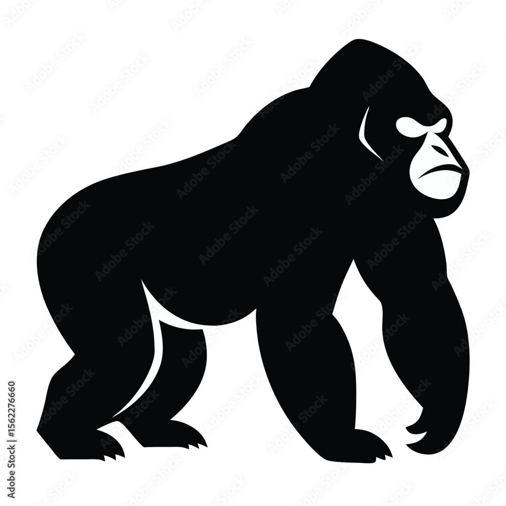 Obraz premium Powerful Gorilla Silhouette
