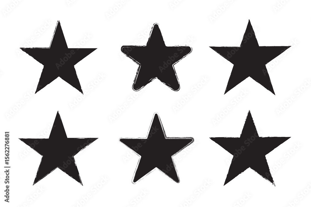 Obraz premium Grunge star set.