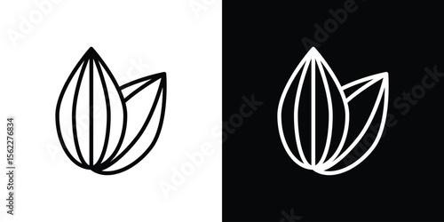 Almond icon vector, Symbol, logo illustrations