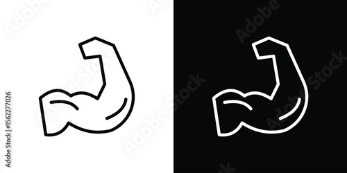 Arm icon isolated silhouette on white background. Vector illustration.